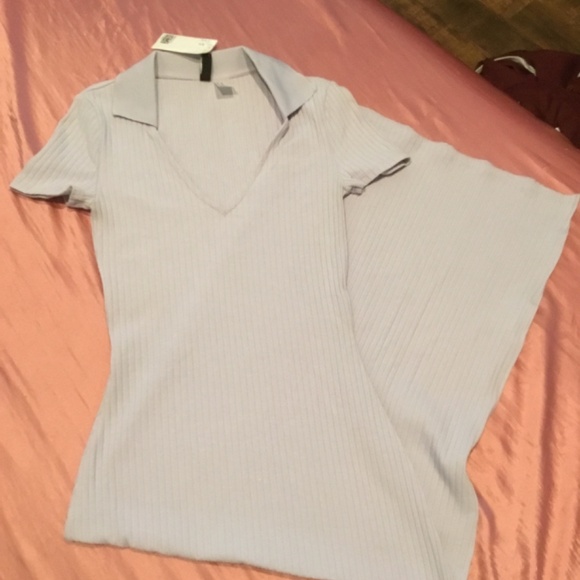 Divided H&M Lilac RIBBED BODYCON DRESS Size XS - Picture 4 of 5